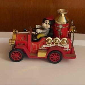 Vintage Disney Red Fire Truck #5 with Mickey Mouse